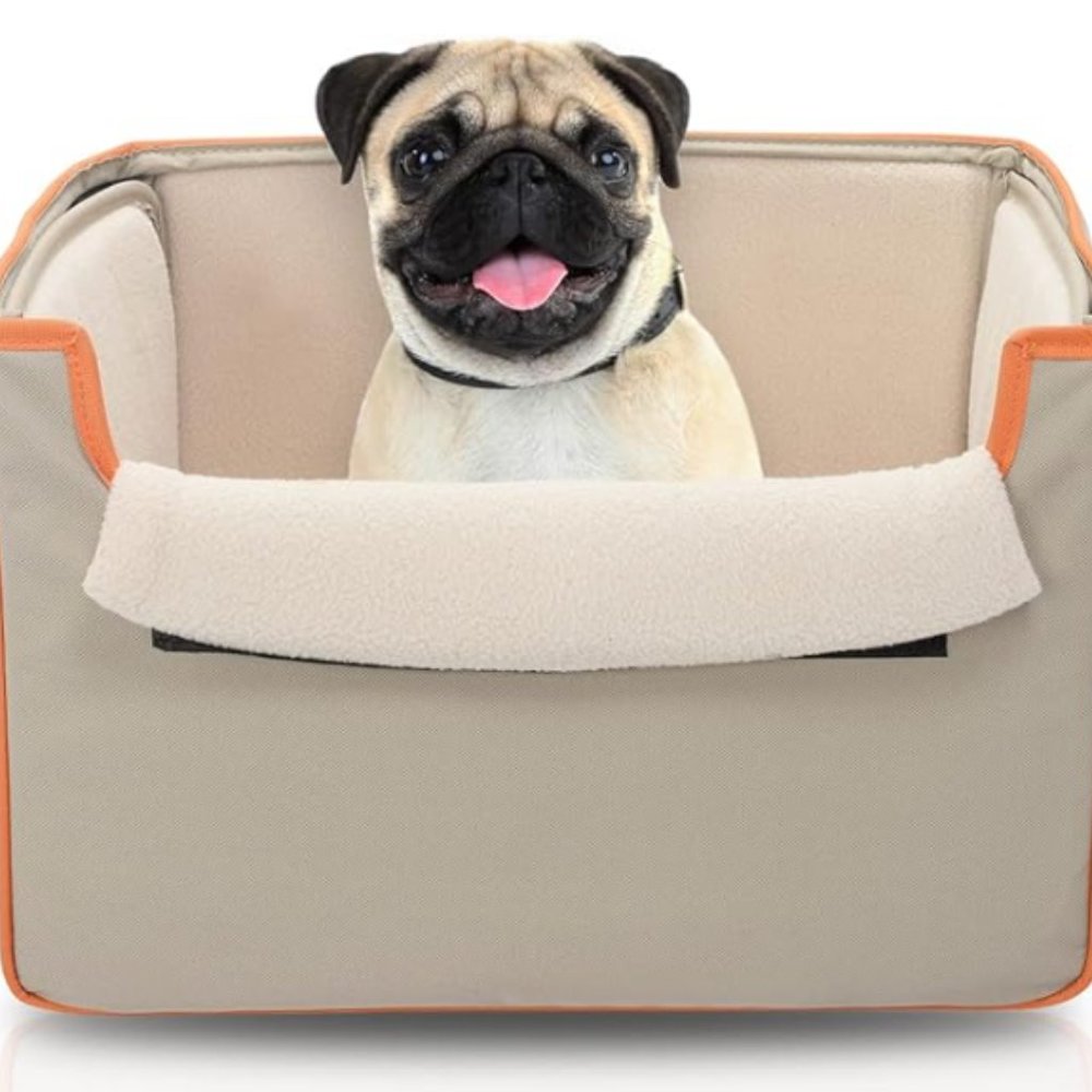 Copilot Travel Collapsible Pet Booster Car Seat Box Plush Fleece Cover 20lb Dogs